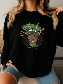 Famu Lady Hbcu Florida State University Sweatshirt Sweatshirt - màu đen - Xem 2