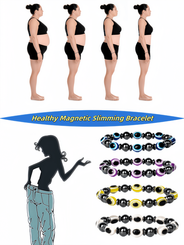 1pc/2pcs/3pcs/4pcs, Black Onyx Devil Angel's Eye, Couple, Weight Loss, Anklet, Bracelet, Can Be Worn On The Hand, On The Leg (Unisex)