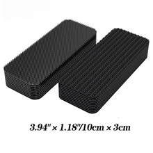 10-Pack Double-Sided Adhesive Carpet Grips - High-Strength, Hook And Loop Tape Sticky Back, Residue-Free Stickers For Secure Car Mats & Home Floors - Black - View 8