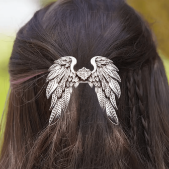 1pc Viking Angel Wings Hair Clip, Vintage Hair Accessory For Women, Claw Clips