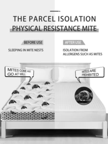 1 pieza Funda de colchón acolchada de poliéster impermeable o repelente al agua, funda de cama reforzada sin funda de almohada - Caqui - Ver 8