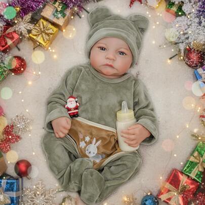 BABESIDE Christmas Decoration Christmas Gift 18 Inch Reborn Baby Boy Doll – Open Eyes, Anatomically Correct Realistic Newborn With Full Vinyl Body & Lifelike Details – Soft Interactive Toy For Kids & Collectible Gift Bebe Reborn Realistic Babies,Baby ,Reborn Baby ,Kids Toy,Realistic,Lifelike Baby Dolls,Toys ,Doll Toys  Anatomically Accurate