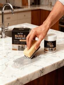 JUE FISH 1 pieza Pasta pulidora de mármol, limpiador de arañazos para encimeras de cocina de cuarzo, quitamanchas y blanqueador para azulejos, un gran regalo para familiares y amigos - Multicolor - Ver 2