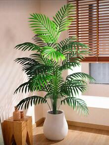 1pc 90-120cm Tall Premium Artificial Giant Palm Tree, 18/24 Leaves Tropical Plant Realistic Plastic Leaves, Maintenance-Free, Suitable For Bedroom Decor, Home, Office, Hotel And Garden Decor, Wedding And Holiday Decor, Indoor Fake Green Plant, Palm Tree Decor, Pot Not Included