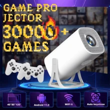 BOSSNEY Proyector para juegos 2 en 1, miniproyector Wifi, proyector láser HD inteligente de 720p, cine en casa,incluye controlador de juegos. - Tipo de Enchufe A USA (110-127V) - Ver 2