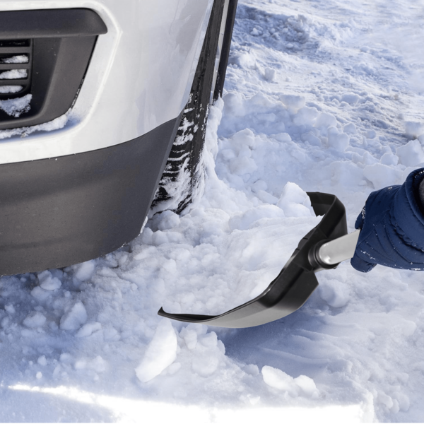 Snow Shovel For Car & Driveway, Upgraded 33.1" Lightweight Shovel, Portable Foldable Snow Shovel For Emergency, Garden, Snow Removal, Ice Shovel With Ergonomic Handle