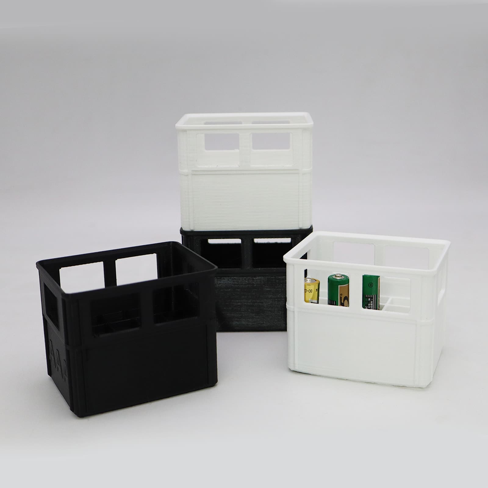 3D Printed Plastic Battery Storage Box, Home/Garage/Office Drawer Organizer - Multicolor - View 1