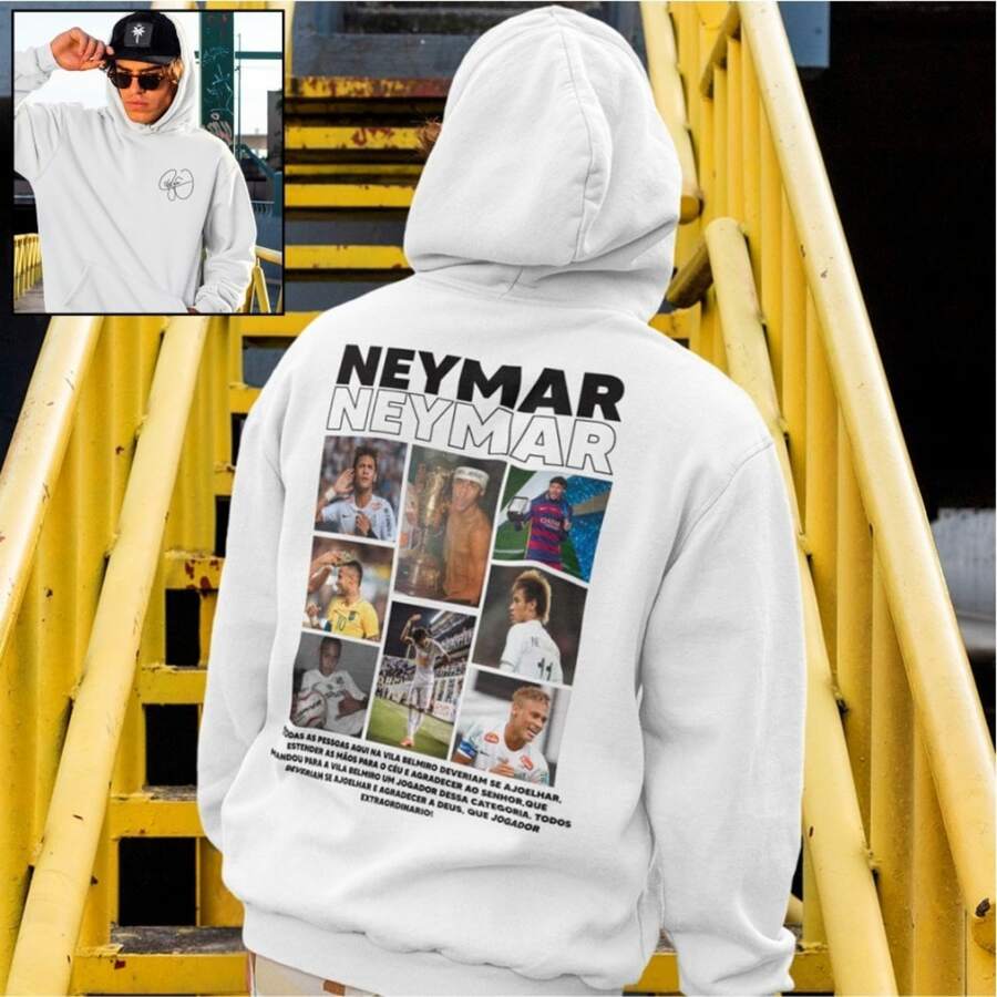 Boy's Sweatshirt Ney Personalized Cold Weather Flannel Football Shirt - White - View 1