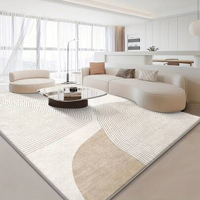 Luxury Velvet Area Rug 850g/Sqm, Modern Floral Design, Soft Fine Craftsmanship, High-End Quality, Comfortable & Elegant Home Decor, Machine Washable, Rectangle, Fade Resistant, Lightweight, Polyester 100%, For Living Room, Office, Kitchen - Multifunctional Vintage Carpet With Vibrant Patterns