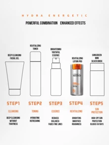 LOREAL Men 8-In-1 Expert Hydra Energetic Lotion 22/50ml, Multi-Functional Revitalizing Moisturizer, Instantly Reduces Fatigue, Brightens Dullness, Niacinamide & Complex Vitamins + Caffeine, Perfect For Men's Anti-Aging Skincare Routine, Smoothes And Firms, For Daily & Travel Use