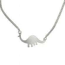 Women's Stainless Steel Dinosaur Necklace Modern 45cm Chain Hypoallergenic - 銀色 - 查看 5