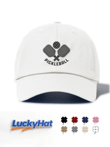 男女通用匹克球印花棒球帽，经典时尚，柔软吸汗带，尺寸可调节，轻便百搭，适合户外运动、日常佩戴、派对、度假、海滩等场合，是馈赠亲朋好友的理想之选。