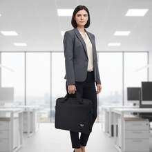 The Morello 17.3" Laptop Bag Features A Durable And Lightweight Unisex Design, High-Quality Polish Production. Protection, Style, And Comfort For Work, Travel, And Everyday Use. Roomy And Functional! - Black - View 3