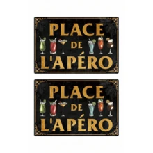 Putuo Decor Putuo Decor 1 pièce Panneau métallique vintage français, La Prière de l'Apéro, Décoration murale pour maison, ferme, bar, pub, club, Man Cave, 7,8 x 11,8 pouces