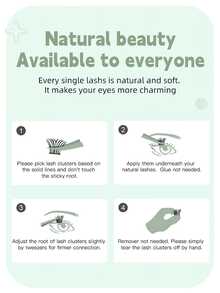 100 Stücke C-förmige gekräuselte Sonnenblumen Selbstklebende Wimpernbüschel - Flauschig und natürlich, neu entwickelter Gelee-Klebstreifen, DIY Wimpernverlängerung ohne Kleber, 12mm Länge, 0,05mm Dicke, wiederverwendbar, perfekt für Katzenaugen-Make-up, koreanischer/japanischer Stil, geeignet für tägliches Make-up, Partys, Cosplay, Halloween oder Weihnachtsaccessoires.