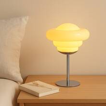 Nordic Glass Bedside Lamp USB Powered 3 Color Ambient Table Light Bedroom Home Decor Gift