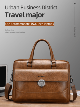  WEIXIER Men's Briefcase Laptop Bag Large Tote Bag Unisex Handbag Shoulder Bag With Adjustable Detachable Strap, Casual Commuter Bag, Business Bag, Suitable For Commuting, Shopping, Business Trips, Gift For Loved Ones, Friends, Boyfriend