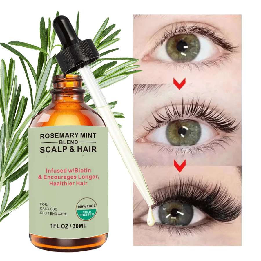 Sérum nutritivo para pestañas y cejas Rosemary, sérum reparador para el crecimiento de pestañas largas y densas, tratamiento hidratante desde la raíz, cuidado natural, pestañas más densas. - 1 pieza - Ver 1