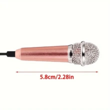 1/5pcs, 1pc 3.5mm Jack Condenser Mini Microphone, Portable Singing Microphone, Clear Audio Output, Plug And Play Compatibility, Noise Reduction, Suitable For Sound Recording, Interview, Karaoke - Multicolor - View 6