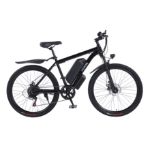PORIYA 26" Electric Mountain Bike 1500W Motor 48V 10Ah Removable Battery 50-60KM Range Max Load 200KG. All-Terrain Tires Dual Disc Brakes Perfect For Commuting & Off-Road Adventures - màu đen - Xem 12