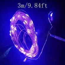1 Set 20m 200 LED Fairy Lights, Red Color, Battery Powered Copper Wire Fairy String Lights, Silver Wire Lights Suitable For Gifts, Decoration For Bedroom, Christmas, Party, Wedding, Center Decor, Halloween, Bouquet, Yard, 3 Meters/5m/10m/15m/20m (Batteries Not Included)