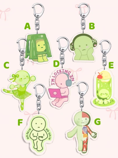 1pc Cute Cartoon Arcylic Keychain, Smiski Keychain Accessories, Smiski Keychain, Everyday Bag Accessory, Bag Charm, Lanyard, Key Holder. Ideal For Boyfriends, Girlfriends, Family Members, Doctors, Nurses, Party Gifts, Cell Phone Decorations, And More.