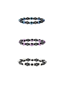 1件/2件/3件/4件，黑玛瑙恶魔天使之眼，情侣款，减肥，脚链，手链，可戴在手上，也可戴在腿上（男女通用） - 彩色 - 查看 6