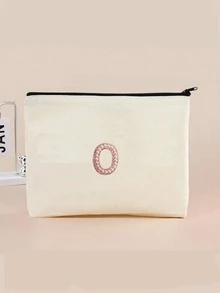 1 件 A-Z 字母 DIY 空白手提包、旅行洗漱包、绘画帆布包、帆布化妆包、绘画包、儿童包、工作、学校、旅行铅笔盒、实用 - 米色 - 查看 15