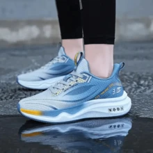 Zapatillas deportivas para hombre, zapatillas de tenis, zapatillas deportivas transpirables y ligeras, ideales para paseos informales, entrenamiento deportivo, tenis y footing. ¡Cómodas y a la moda! - Azul - Ver 3