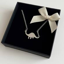 Women's Stainless Steel Dinosaur Necklace Modern 45cm Chain Hypoallergenic - 銀色 - 查看 4