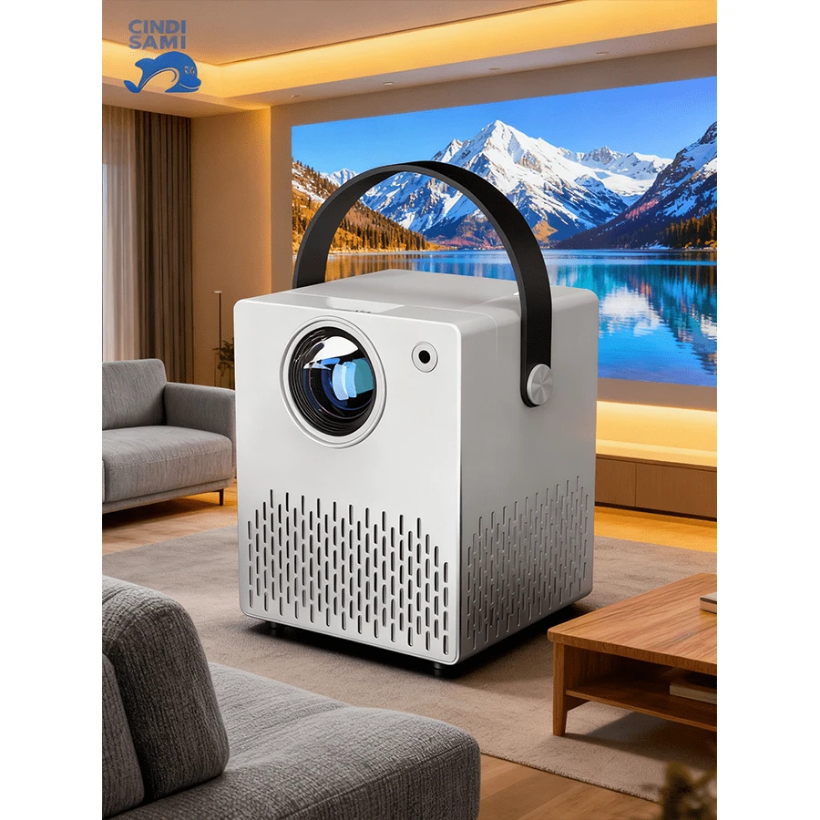 Proyector LCD HD para cine en casa y camping al aire libre,Modos Wi-Fi dual 2.4G + 5G, control remoto, compatible con USB AV y tarjeta SD, relación de aspecto 4:3, brillo de 230 ANSI lumens, ideal para regalos de Navidad, Halloween y Acción de Gracias, proyector de camping| Proyector elegante| Cable USB