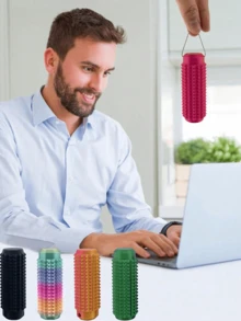 1pcs 3D Printed Little Ouchies Fidget, Adult Pocket Sensory Massager, Pain Stimulation Stress Relief Small Toy, 3D Printed Pass Key Pendant, Anxiety Relief Keychain, Novelty Gift For Friends