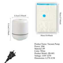 RAF 电动真空泵，专用真空收纳袋，适用于收纳衣物、裤子、毯子、床上用品，尤其适合旅行、居家、宿舍使用，节省储物空间。情人节和圣诞节礼物优惠