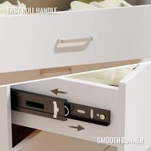 Vida Designs White Chest Of Drawers, 4 Drawer Metal Handles Runners Anti-Bowing Support Furniture - White - View 6