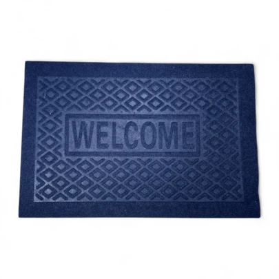 Tapete de Entrada Antiderrapante para Casa Diseño Welcome con Rombos Ideal para Exterior o Interiores Alfombra Decorativa y Funcional