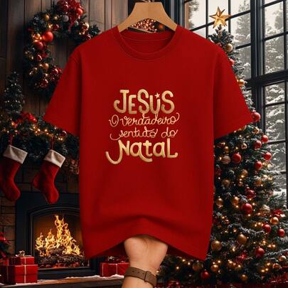 Camiseta Camisa Unissex Jesus Sentido do Natal Lançamento