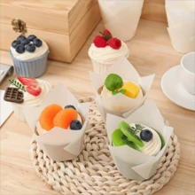 50pcs Standard Tulip Baking Cups, Grease-Proof Cupcake Liners Suitable For Wedding, Valentine's Day, Birthday, Christmas, Anniversary And All Holidays Dessert Cups - Multicolor - View 5
