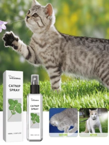 1 Bottle/100ml Cat Mint Spray, Helps Relieve Cat Anxiety, Enhance Pet Vitality, And Provide Healthy Care. Cat Mint Training Liquid, Boost Cat Energy. - Multicolor - View 5