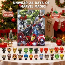 24件漫威蜘蛛侠（神秘盒）礼盒套装——圣诞倒计时/降临节日历，24天惊喜，蜘蛛侠和朋友人偶——派对礼品袋填充物、圣诞袜填充物、生日、派对礼物、圣诞礼物、万圣节礼物——带有迷你/收藏人偶的降临节日历，适合圣诞装饰——适合男孩礼物、女孩礼物、男孩玩具、粉丝（新年）。