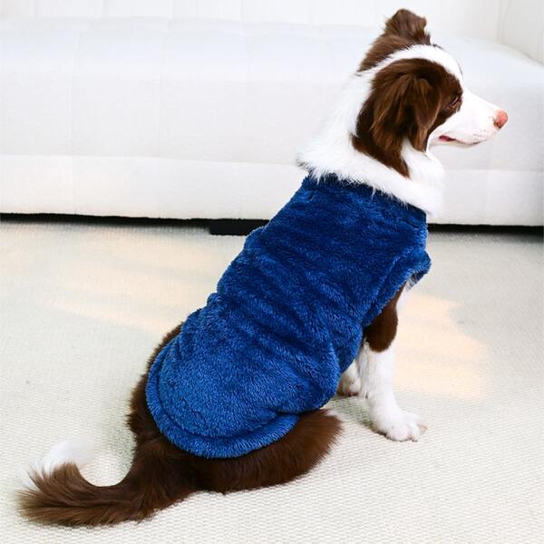 Suéter de lã polar para animais de estimação, camiseta quente para animais de estimação adequada para cães e gatos de médio e grande porte, roupas pulôver para animais de estimação, confortável para uso interno e externo, direto da fábrica