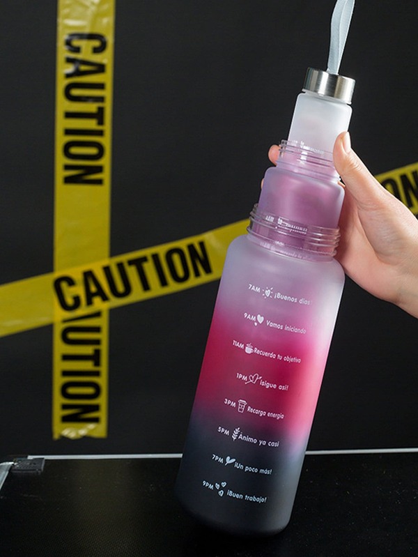 3 Pieces Set Of Large Water Cups, Gradient Color, High-Temperature Resistant Outdoor Fitness, Large Capacity Sports Water Bottles, Plastic Water Bottles