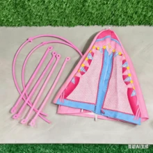 30cm Doll Outdoor Camping Tent Set, Suitable For Doll House Outdoor Scene Decoration Props, Mini Home Decor Accessories, Mini Party Decoration Props, BJD Photography Props, Mini Miniature Model (Size Fits 30cm Doll) - Multicolor - View 13