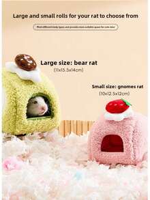 1个面包卷仓鼠窝，可爱面包蛋糕造型仓鼠屋，温暖舒适的仓鼠庇护所