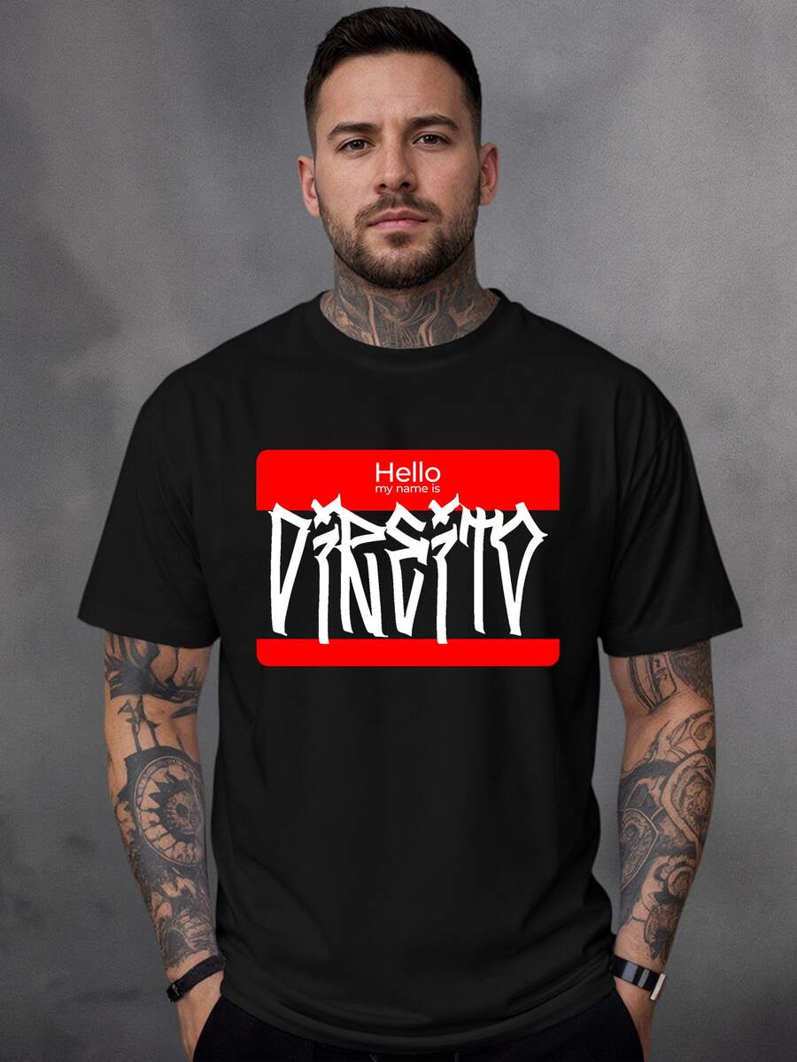 Men T-Shirts - 黑色 - 查看 1