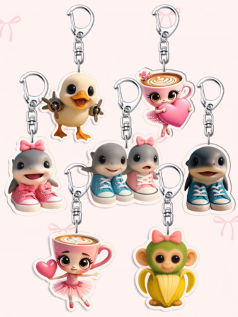 1個 アクリル製 クリエイティブ イタリア風 おバカな動物 ブレインロットネコのミームキーホルダー:面白いシグマスキビディリズ動物のアクセサリー。彼氏、彼女、家族、医師、看護師、パーティーの贈り物、携帯電話の装飾など、様々な用途に最適。バッグチャーム、車のアクセサリー、先生、姉妹への贈り物アイデア