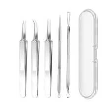 1/3/5pcs Stainless Steel Blackhead Removal Tool Set, Acne Needle Blackhead Clip, Facial Cleaning Tool Set, Nose Cleaning Tool,Stainless Steel Blackhead Tweezer Set Pimple Tweezers Extractor Tool For Remove Blackhead - Multicolor - View 14
