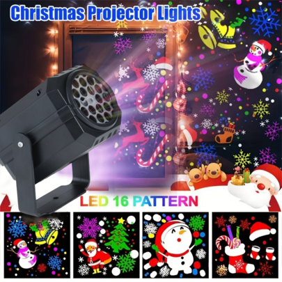 1pc Dynamic White Snowflake Projection Light, Christmas Snowflake Projection Light Indoor, LED Rotating Snowflake Show Light Landscape Decoration, LED Dynamic Party Light, With Santa Claus, Snowflake LED Fairy Landscape Spotlight, USB Power Night Light Christmas Holiday Party Living Room Game Room New Year's Wedding Autumn Home Decoration