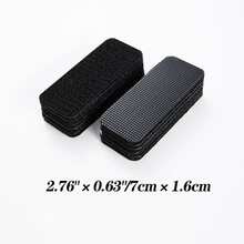 10-Pack Double-Sided Adhesive Carpet Grips - High-Strength, Hook And Loop Tape Sticky Back, Residue-Free Stickers For Secure Car Mats & Home Floors - Black - View 10