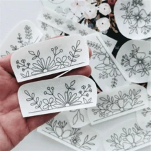 Water Soluble Stabilizer For Embroidery, Beginner Embroidery Patterns Stick Stitch Embroidery Flower Paper Floral Daisy Designs Wash Stabilizer