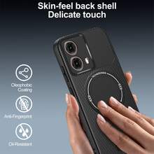 Funda para teléfono MOTO G75 5G/G85 5G con soporte de anillo, protectora y amortiguadora de golpes - Negro - Ver 3